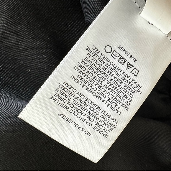 Express women one shoulder ruffle satin cropped top XL black pirate renaissance - Picture 10 of 10